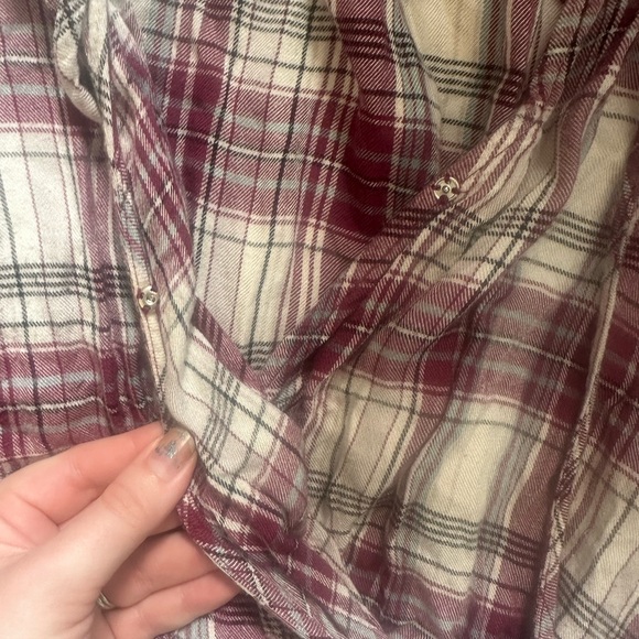 Knox Rose Burgundy Plaid Long Sleeve Dress - Picture 3 of 4